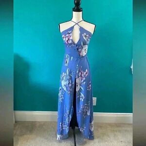 Revolve maxi Yumi Kim blue floral dress in size xs